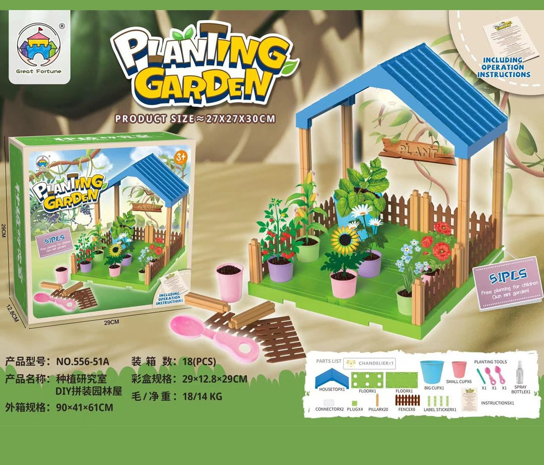 Fidtoy Planting Growing Garden Set 18 Pieces Kids Gardening Pretend Play Toy Outdoor Nature Learning Set Ages 3+