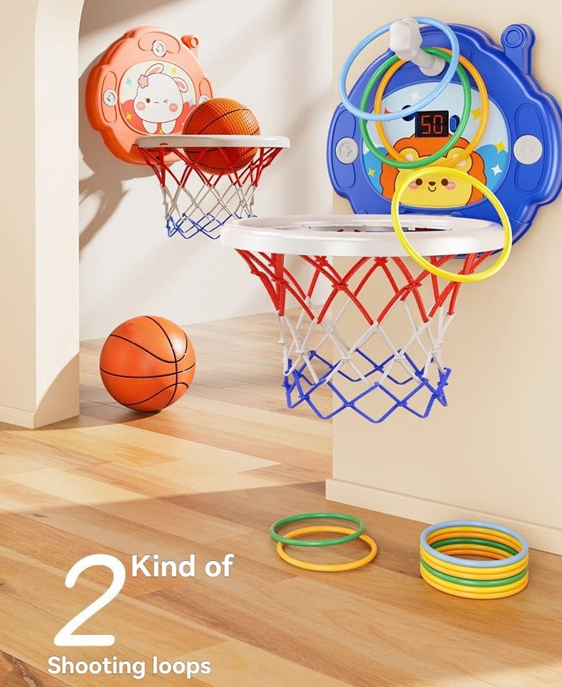 Minicanasta de Baloncesto para Interiores con Marcador y Juego de Simulación - 25B