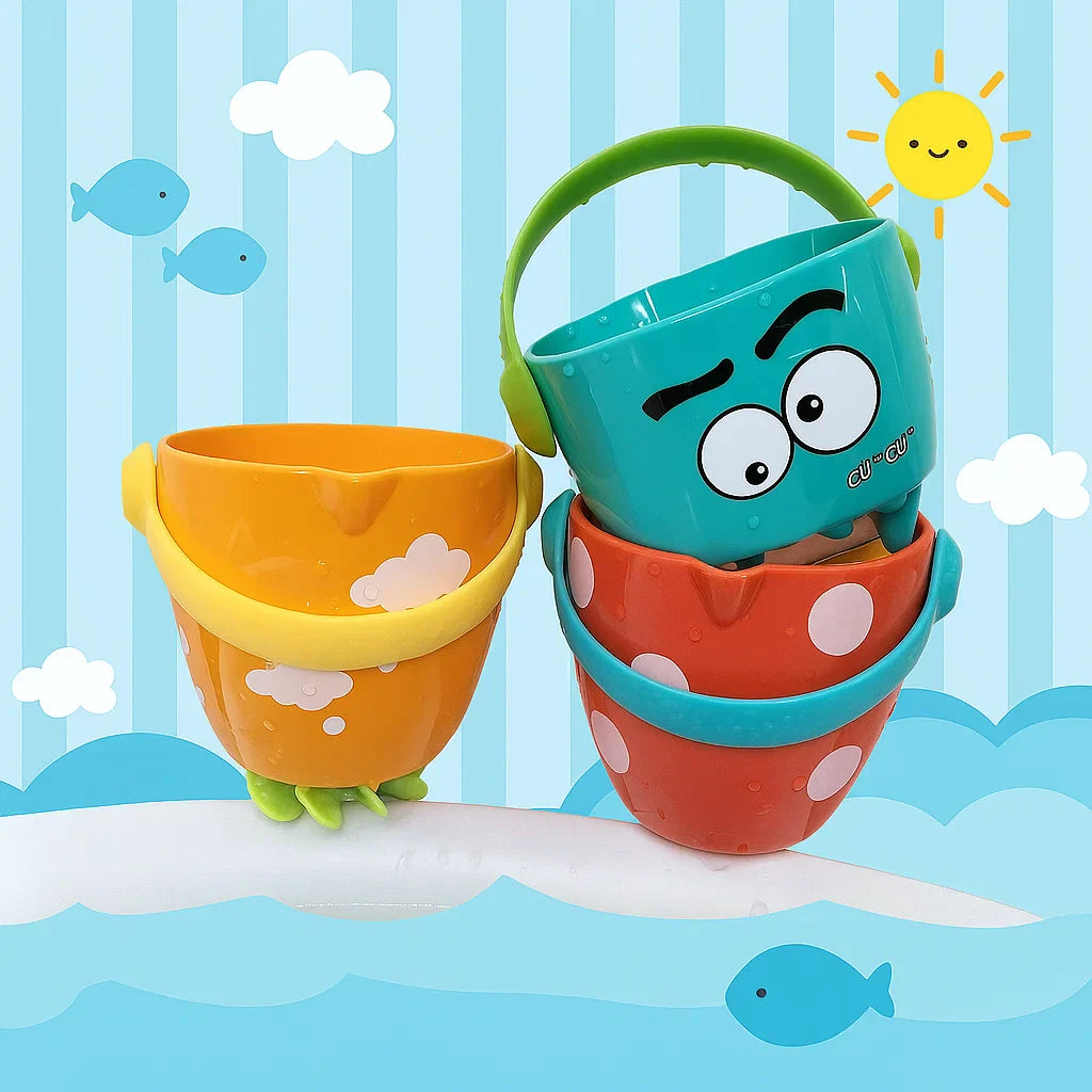 BathCups – Práctico y divertido – Juguete de baño con vasos para verter
