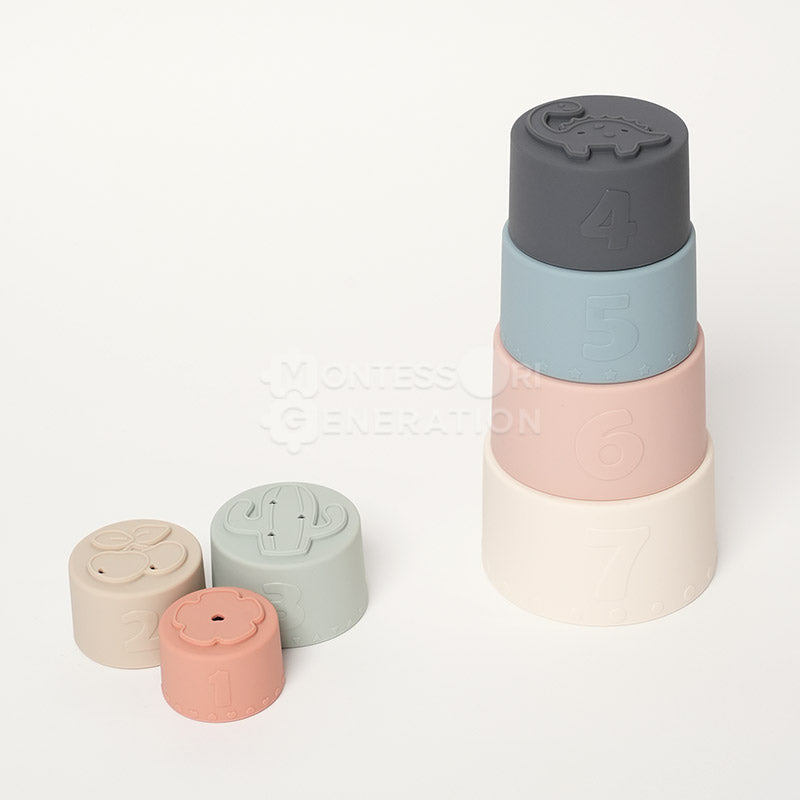 Vasos apilables Montessori para bebé