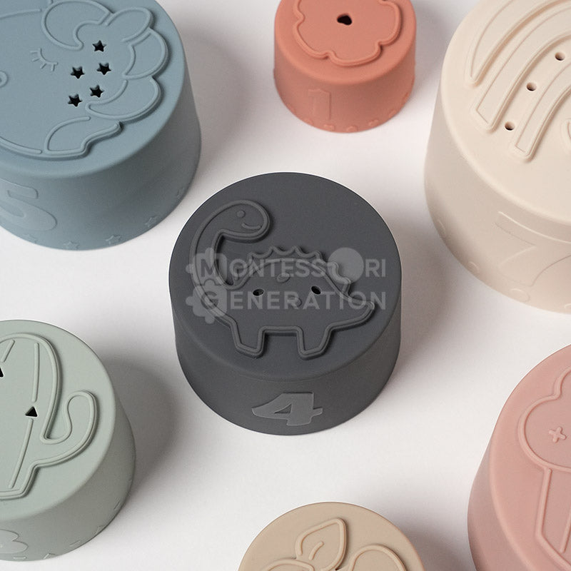 Gobelets empilables Montessori pour bébé