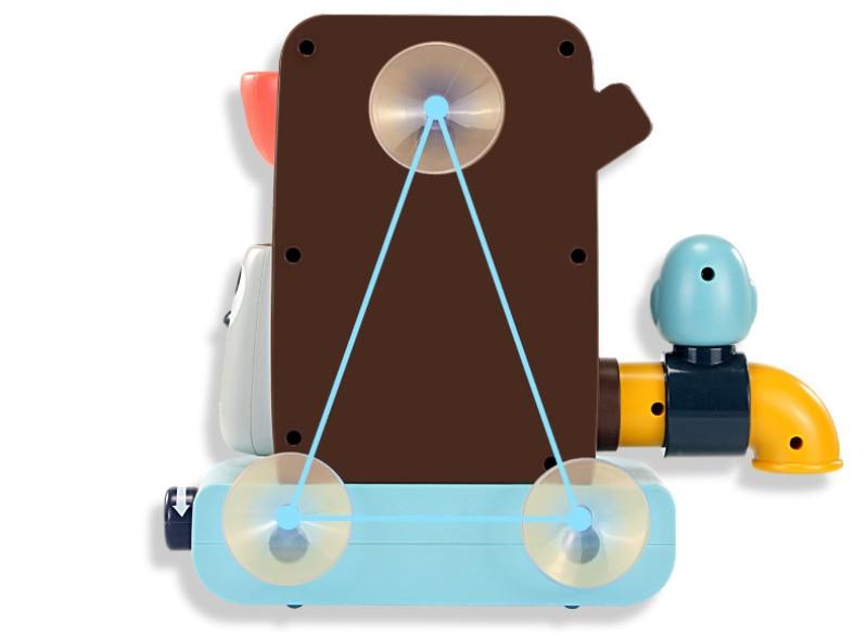 Fidtoy Juguete de agua para el baño con tuberías – Juguete de baño para niños pequeños con tuberías de vertido para jugar con agua