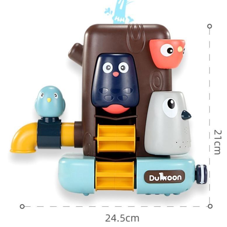 Fidtoy Juguete de agua para el baño con tuberías – Juguete de baño para niños pequeños con tuberías de vertido para jugar con agua