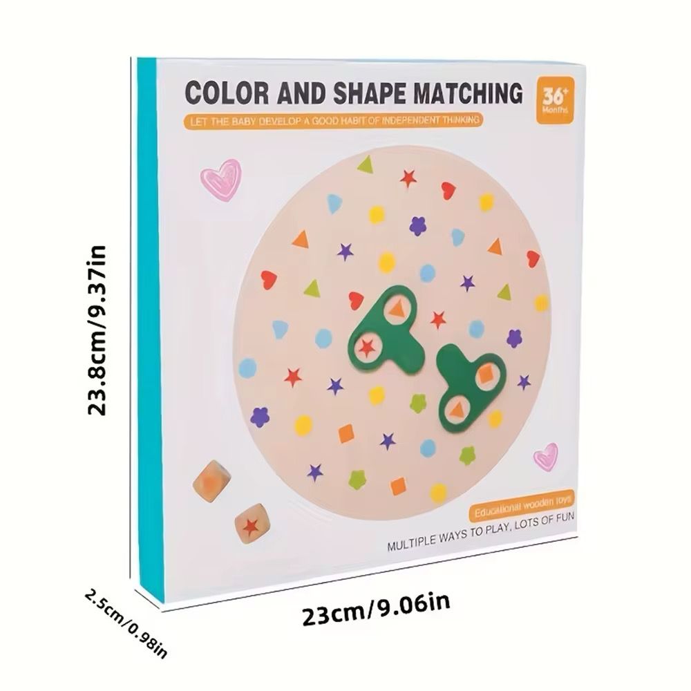 Tabla de emparejamiento de colores y formas de madera – Actividad de aprendizaje de motricidad fina para niños pequeños y preescolares