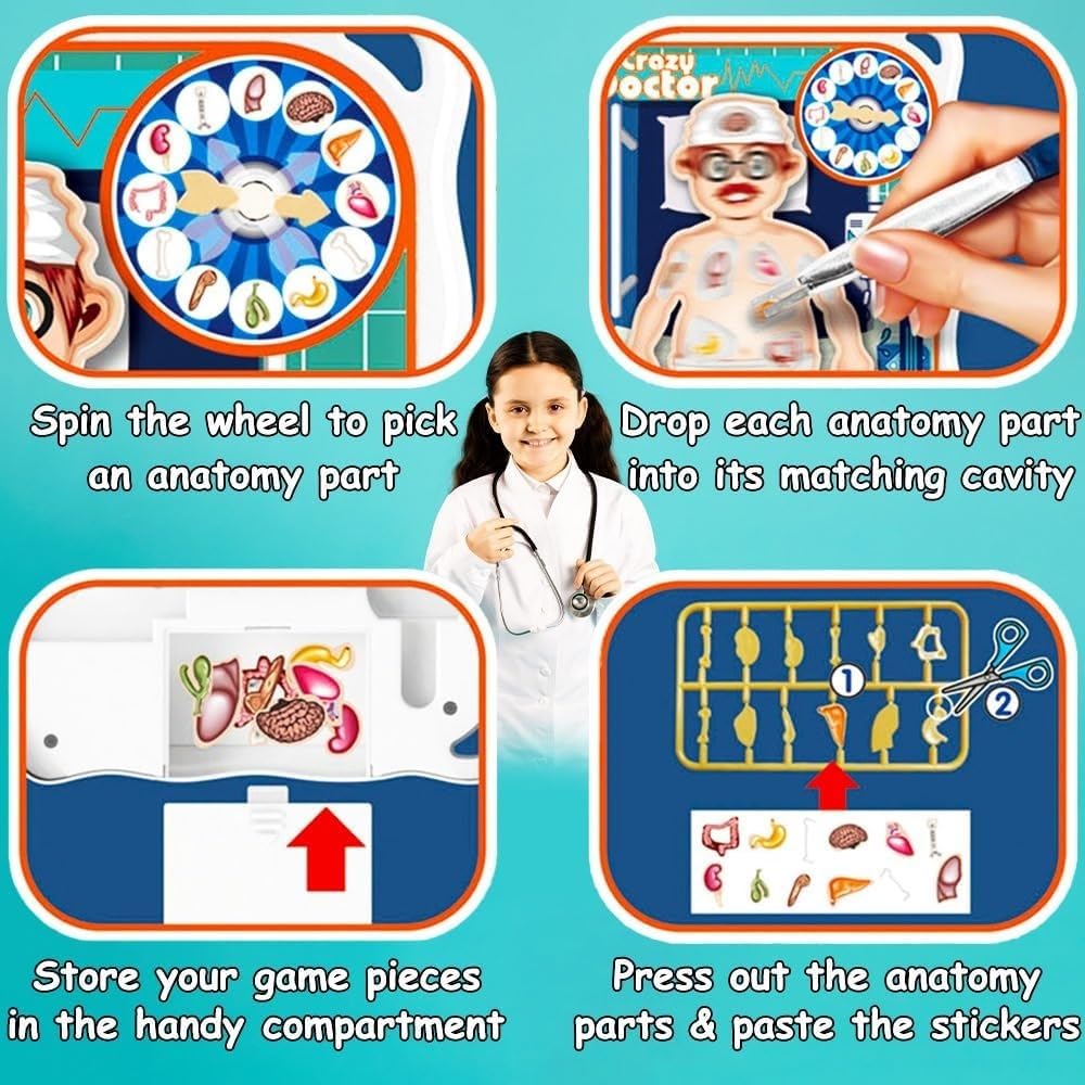 Electronic Crazy Doctor Human Body Organ Surgery Operation Kit - 953