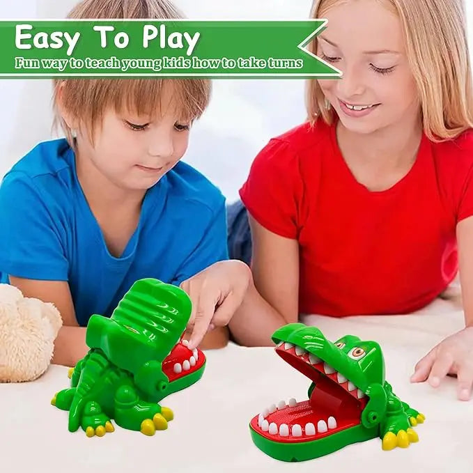 Fidtoy Crocodile Teeth Bite Finger Game for Kids – Funny Crocodile Dentist Party Game for Family Travel and Group Play