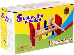 Mesa de percusión de madera Fidtoy para reconocimiento de colores | Juguete de aprendizaje temprano