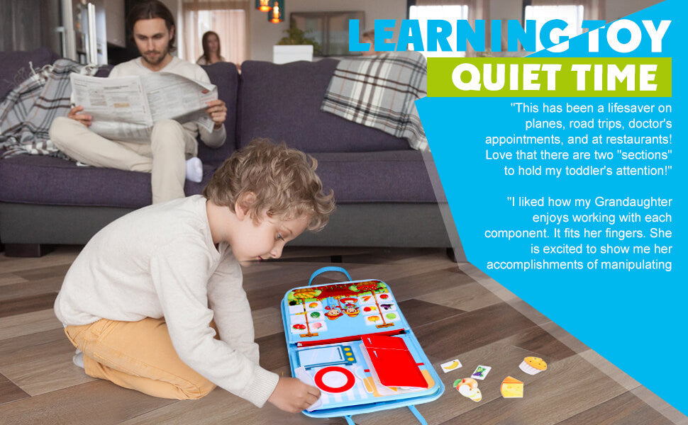 DreamBabies™ | Tabla de actividades Montessori 35 en 1 para niños pequeños