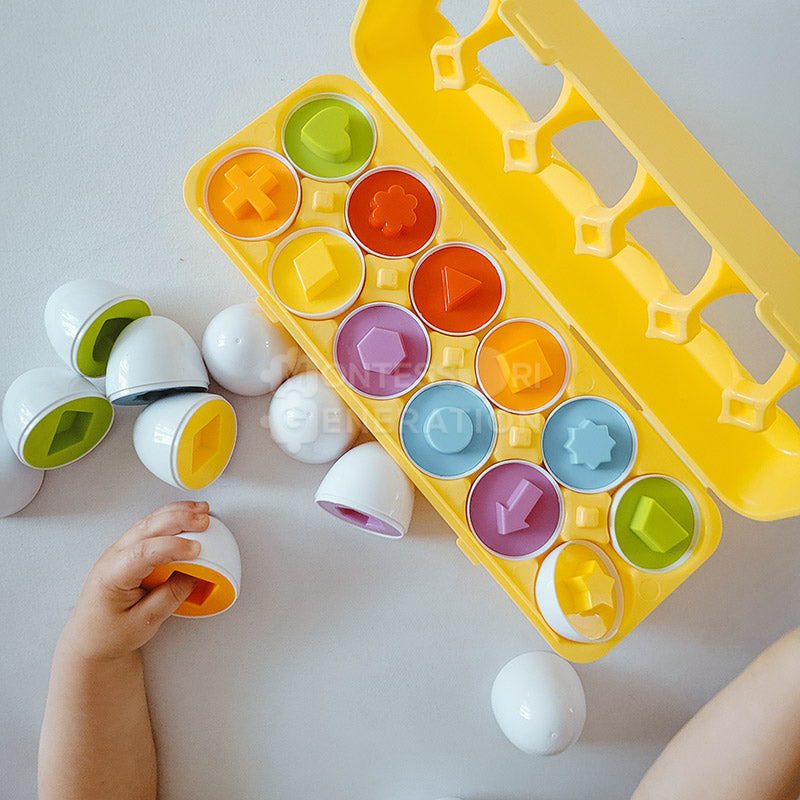 Fidtoy Huevos Encajables para Bebés de 12+ Meses Juguete de Clasificación de Formas
