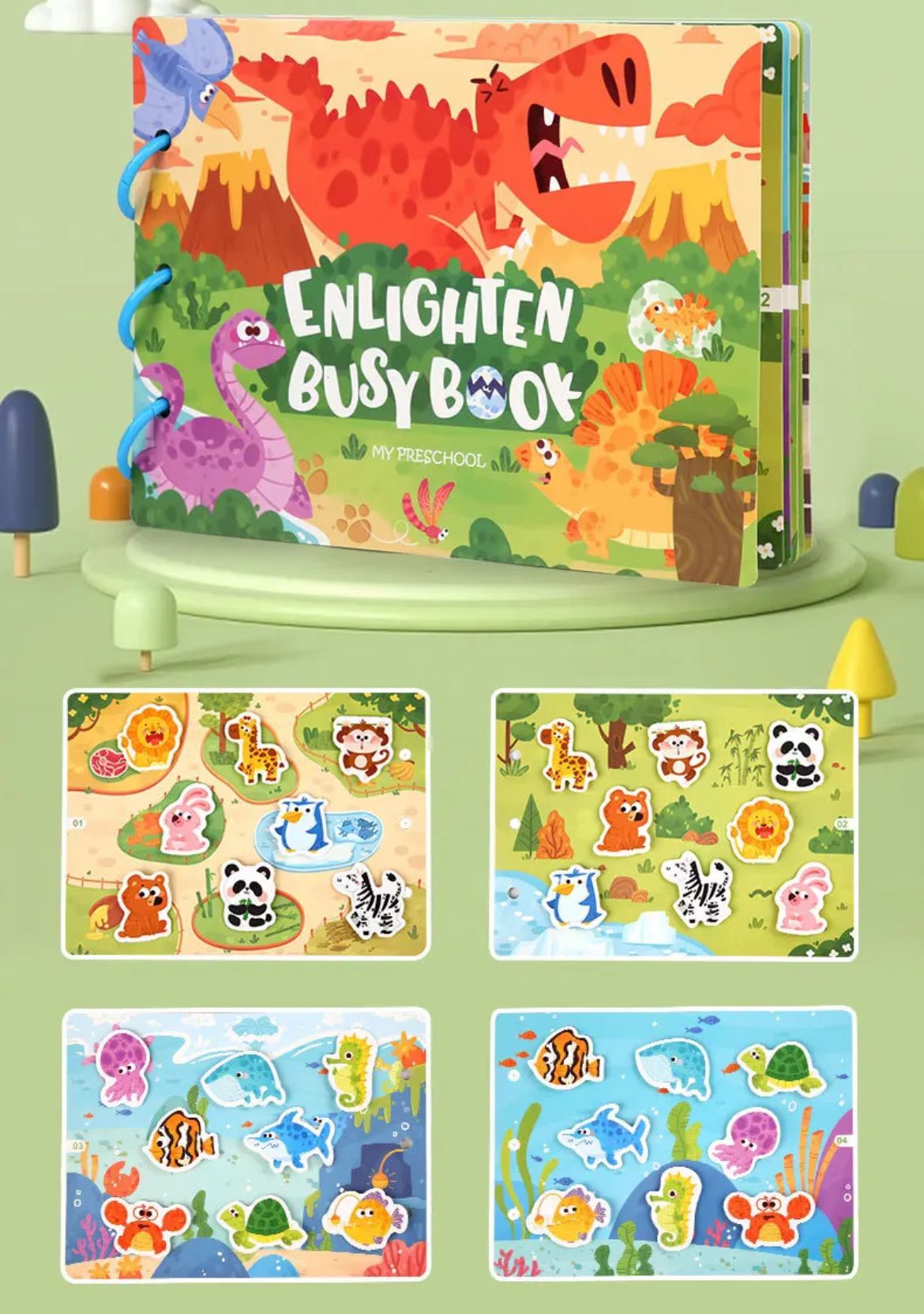 Libro didáctico para niños ocupados - +18 meses