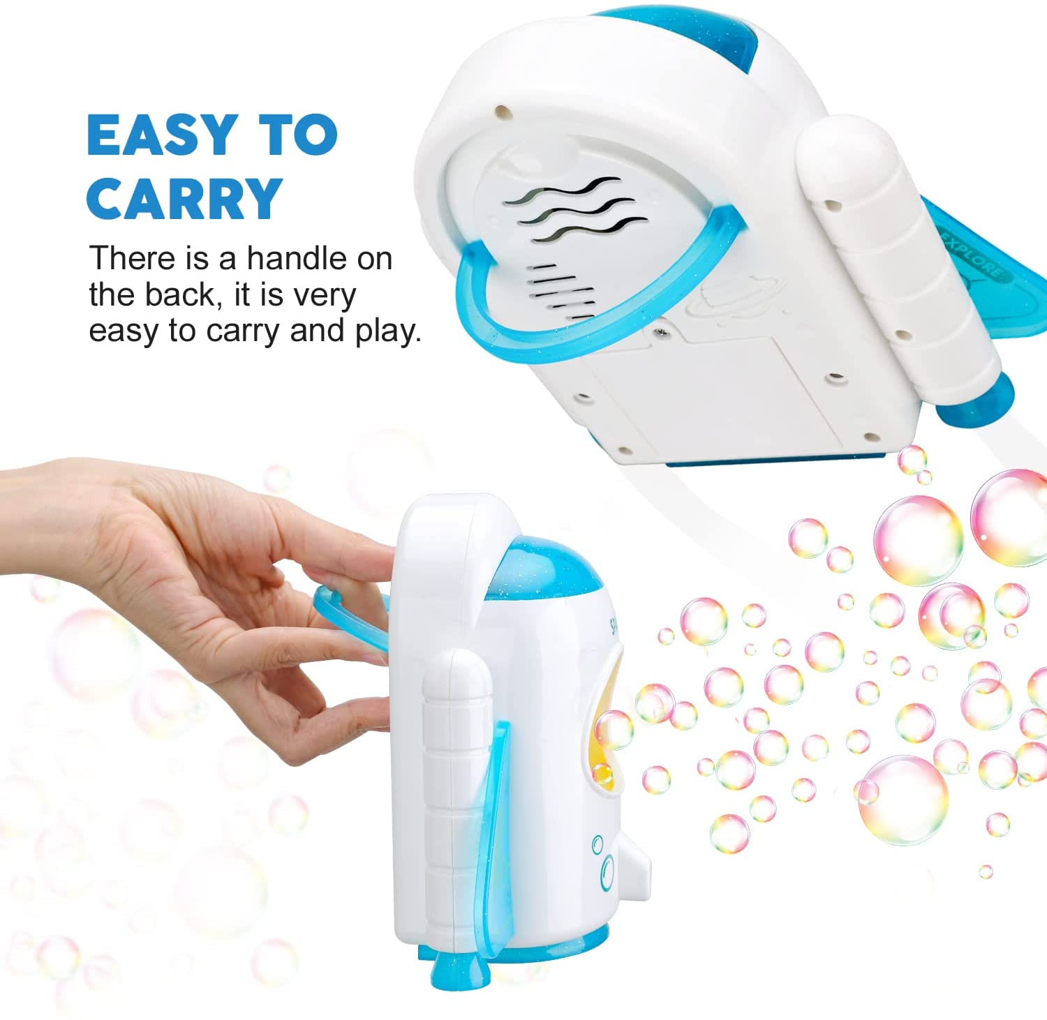 Machine à bulles Rocket Fidtoy pour enfants avec musique et lumières
