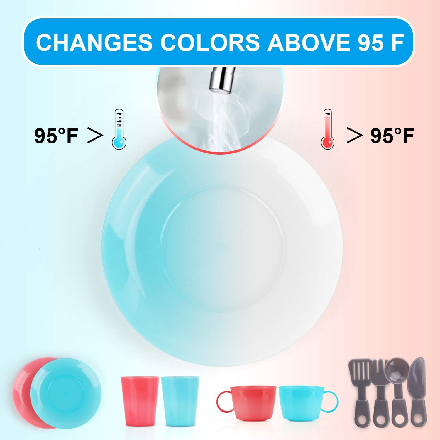 Fidtoy Play Kitchen Sink Toy with Running Water for Kids