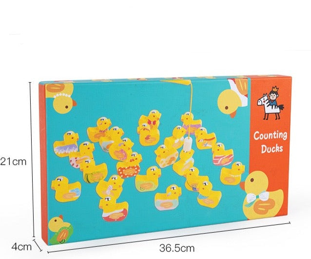 Juego de contar patos de madera - Juguetes educativos de matemáticas
