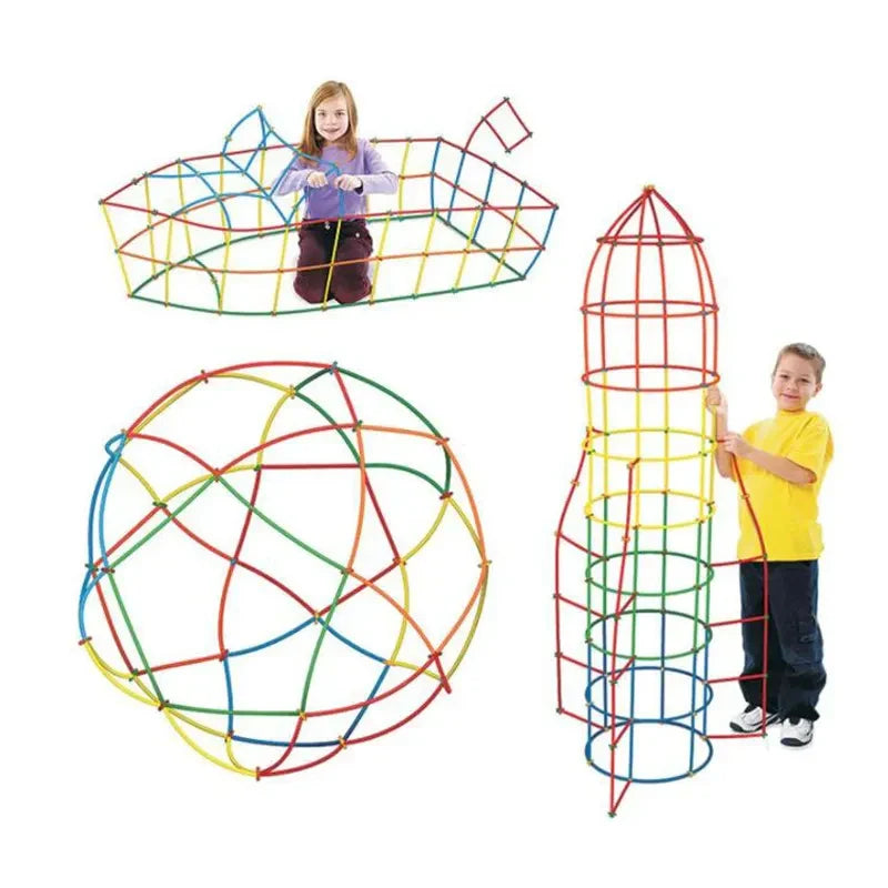 BuildPlay – Fantaisie & Habileté – Tubes de construction avec connecteurs