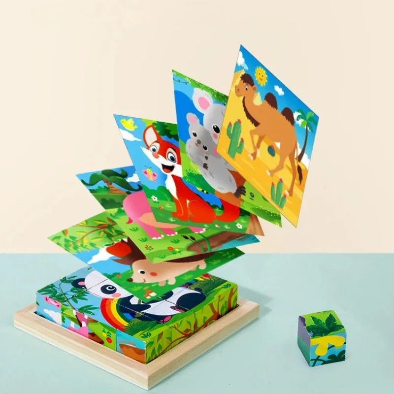 CubePuzzle – Divertido y Educativo – Rompecabezas de Bloques de Madera 3D