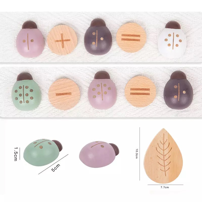 Estudio de la mariquita de madera - Juguetes de madera Montessori