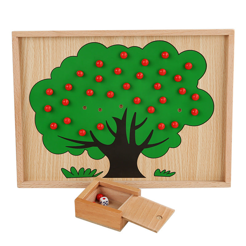 Montessori Wooden Apple Counting Game - Mathematics Educational Toys