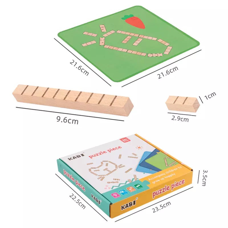 Pièces de puzzle en bois – Jouets éducatifs pour les mathématiques