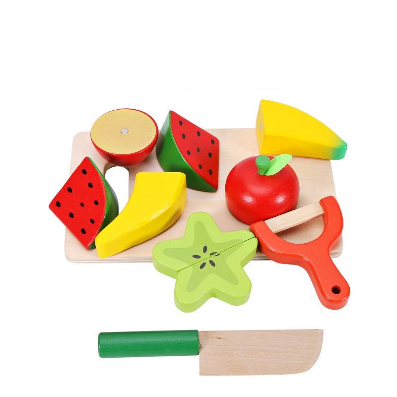 Ensemble de jeu d'imitation en bois sur le thème de la nourriture