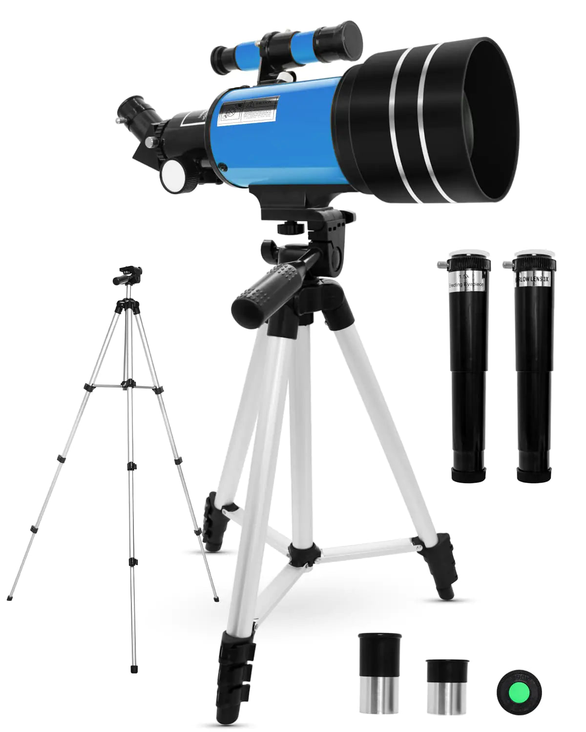 Télescope astronomique réfracteur Fidtoy 70 mm pour débutants