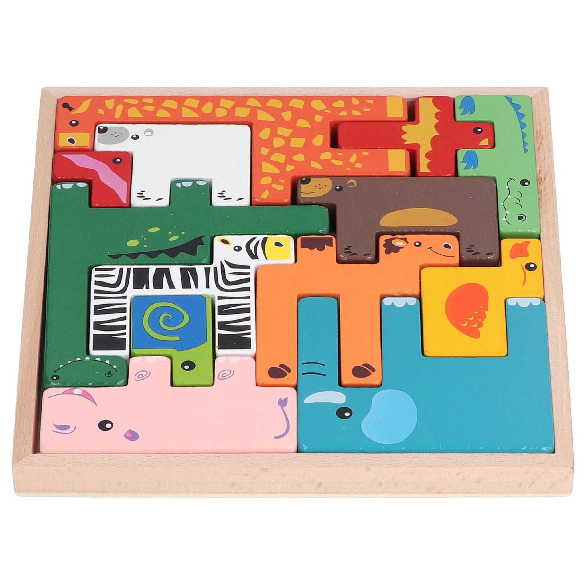 Bloques de construcción de animales Montessori