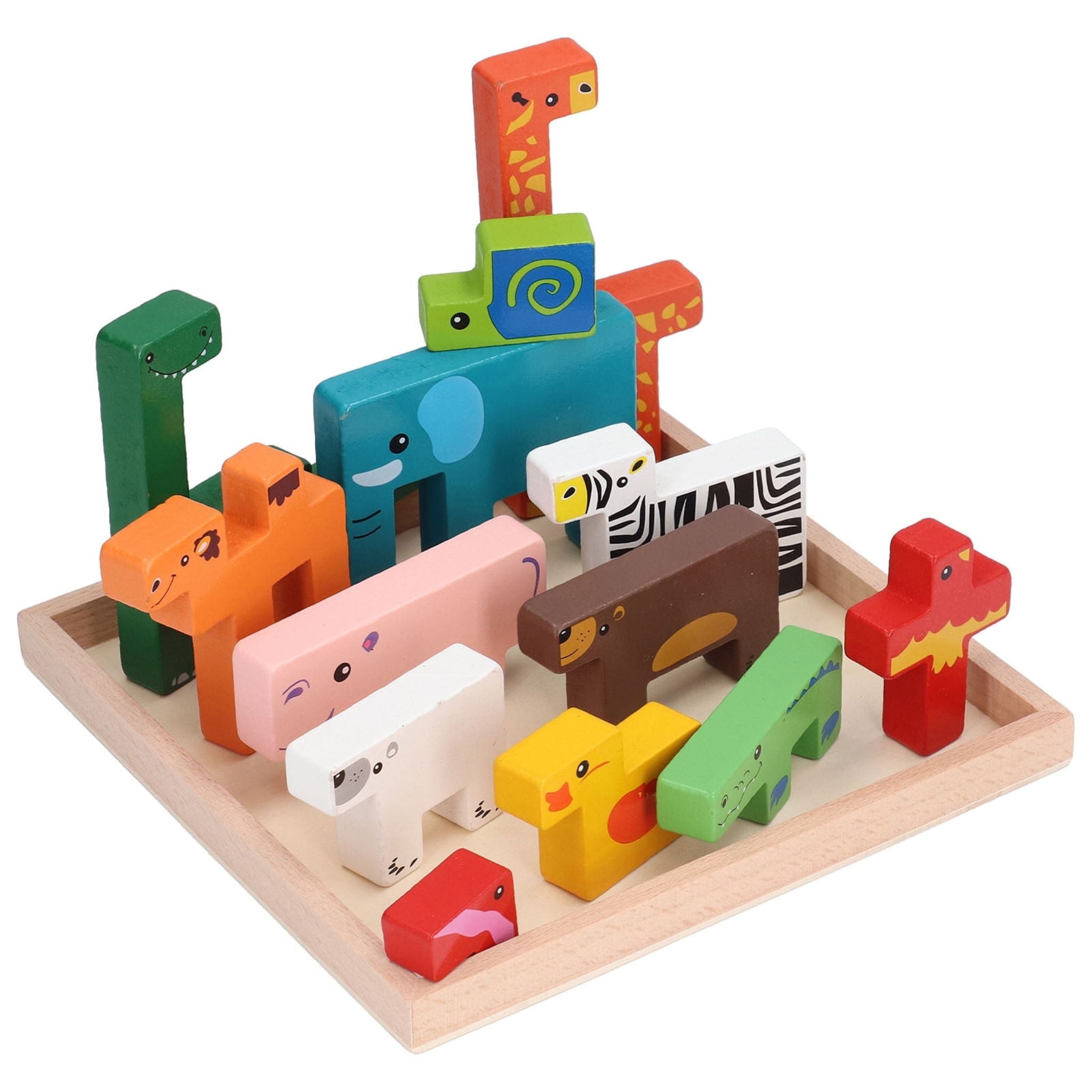 Bloques de construcción de animales Montessori