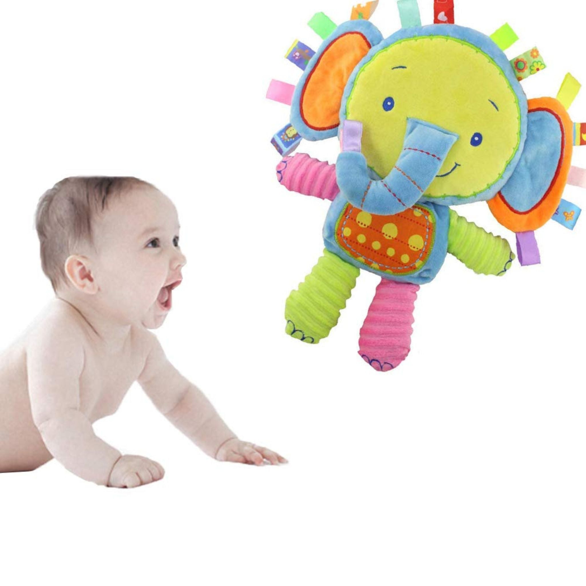 Elefante de peluche Montessori para bebé