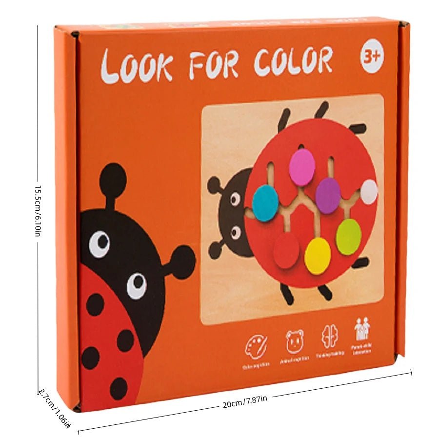 Puzzle coulissant Montessori d'association des couleurs – Jeu de logique éducatif pour tout-petzits