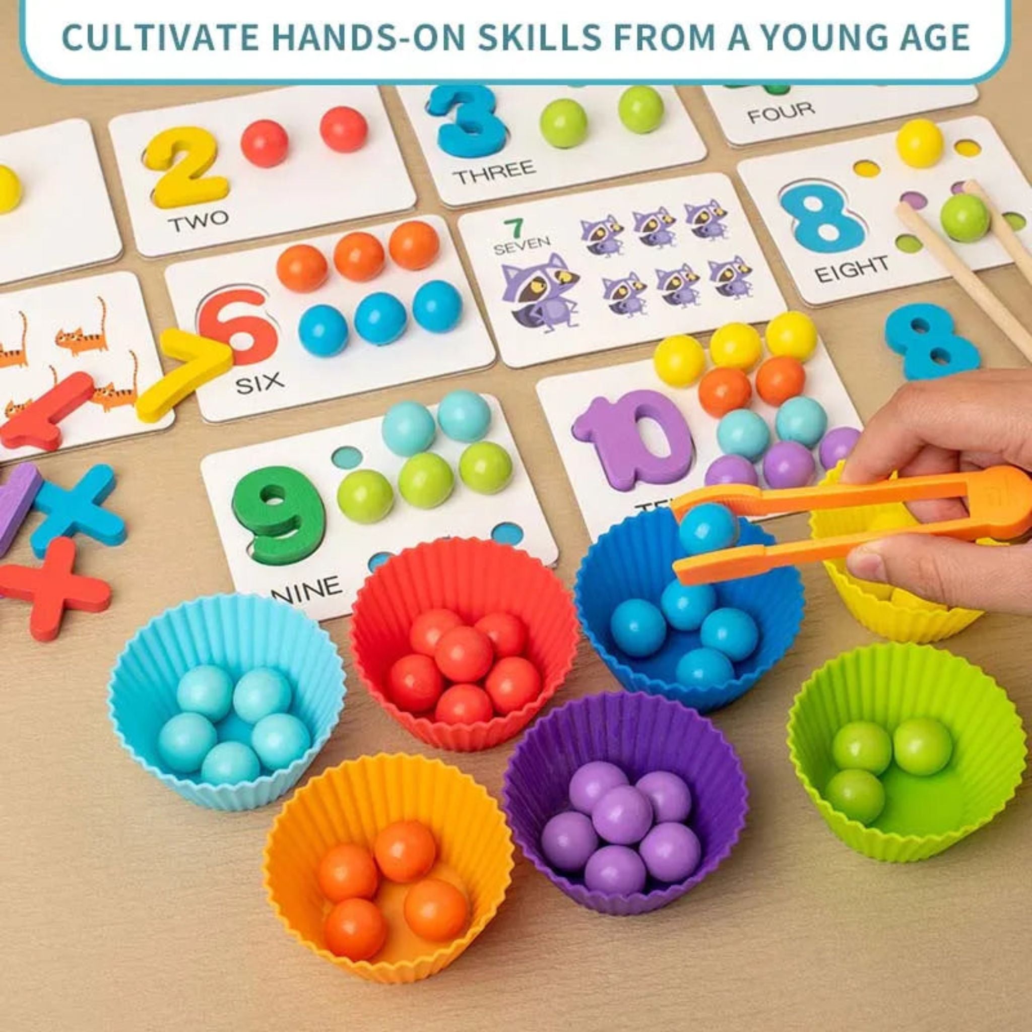 Juego de conteo de matemáticas Montessori