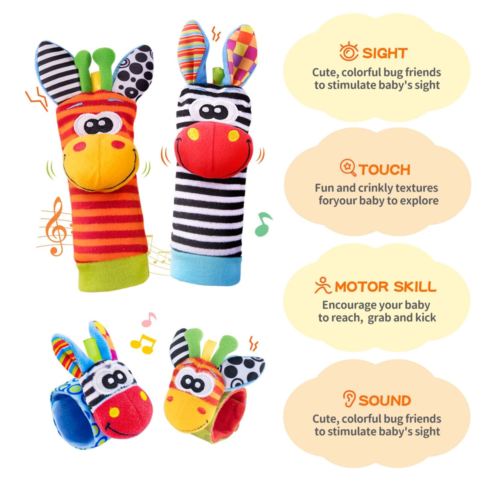 Set de calcetines de sonajero Montessori