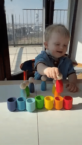 Le jouet Montessori reconnaît facilement les couleurs principales