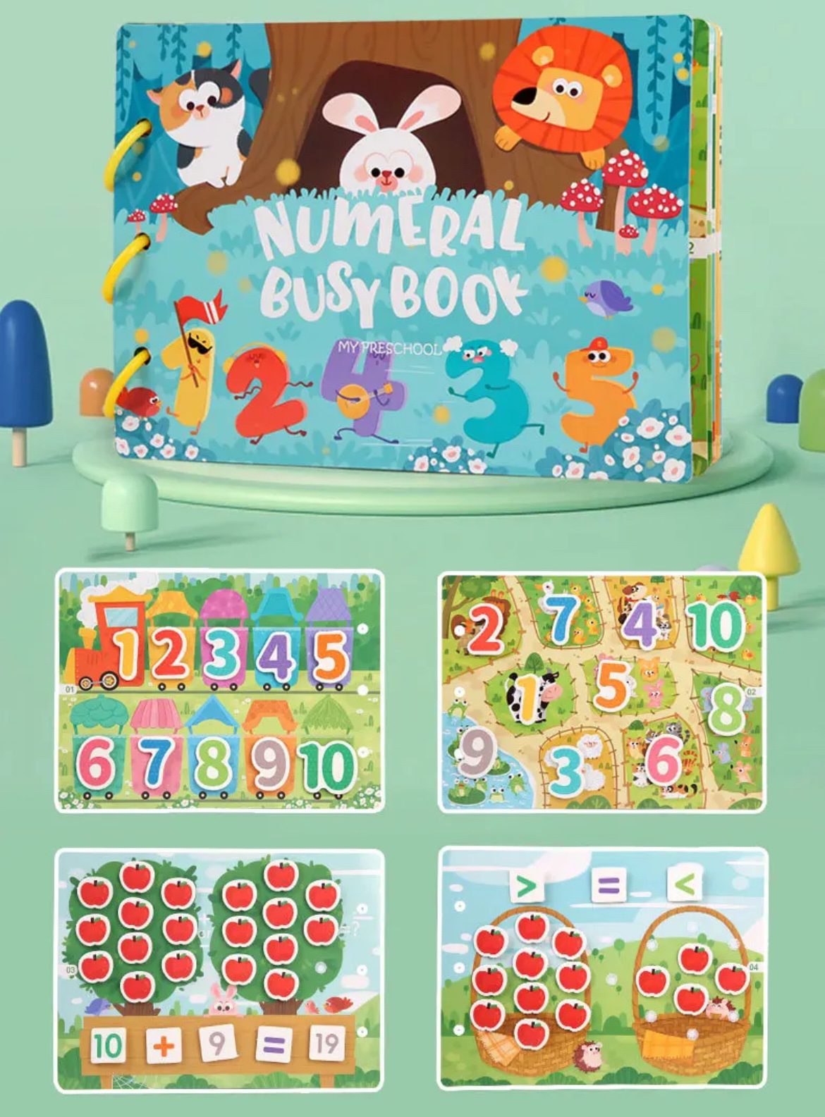 Libro de actividades con números: actividades prácticas de matemáticas y aprendizaje para niños pequeños y preescolares