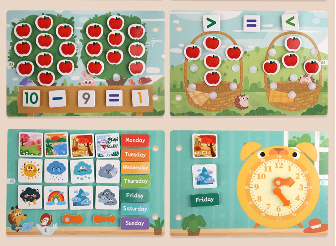 Mini Busy Book - Tema de los números | Libro de actividades de matemáticas, conteo y números para preescolares