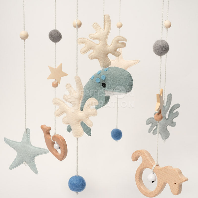 Fidtoy Ocean Baby Crib Mobile for Newborns 0+ Nursery Hanging Decor