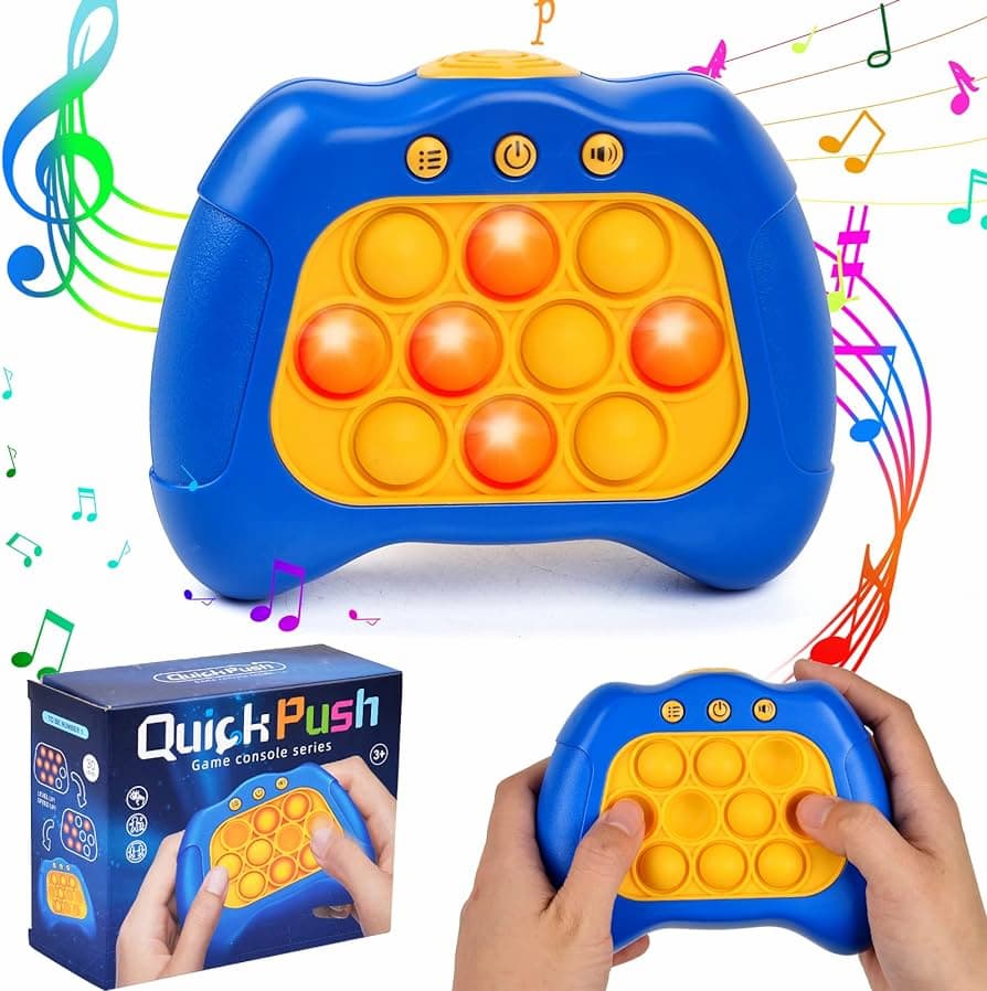 Fidtoy Pop It Game Console – Handheld Light Up Sensory Toy for Kids 3+