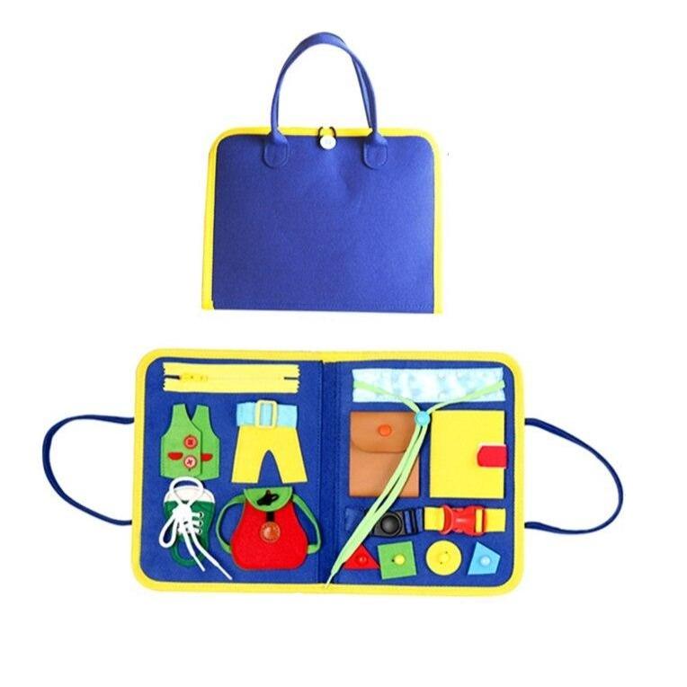 Fidtoy Portable Felt Busy Board for Toddlers Fine Motor Skills Travel Toy