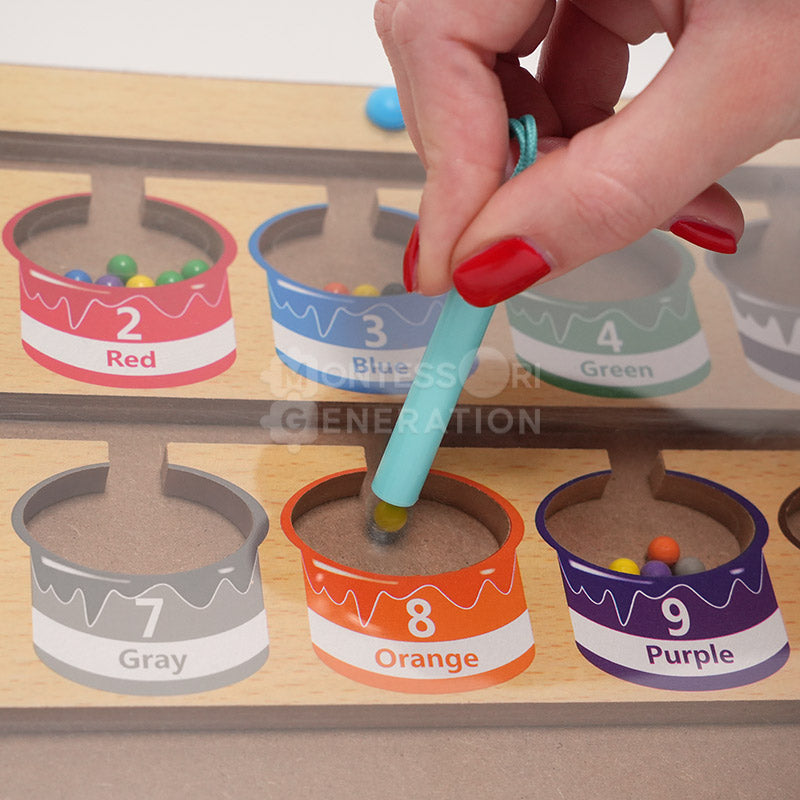 Laberinto Magnético de Clasificación de Colores Fidtoy para Preescolares – Juguete de Aprendizaje de Motricidad Fina 3+