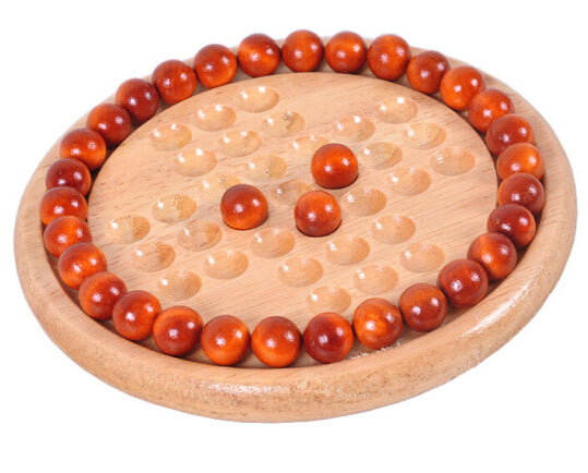 Fidtoy Solitaire Juego de Estrategia de Madera para Niños y Familia