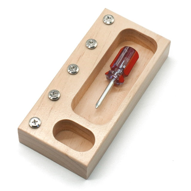 Fidtoy Montessori Screwdriver Busy Board for Toddlers – Fine Motor Skill Toy