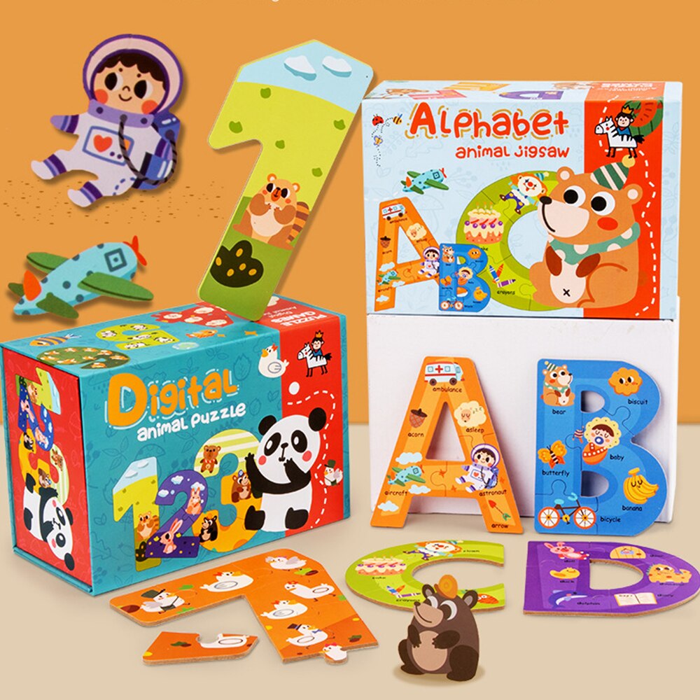 Abcs & 123s Educational Montessori Puzzle - Eco-Friendly