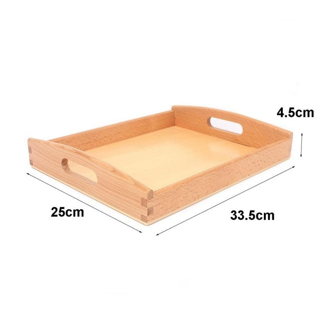 Fidtoy Montessori Wooden Tray Presentation Material