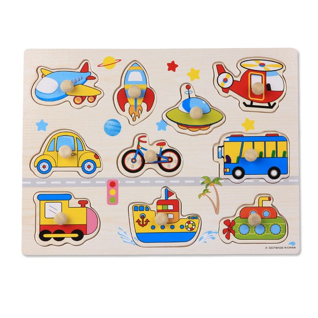 Fidtoy Wooden Puzzles Toddler Educational Learning Toy