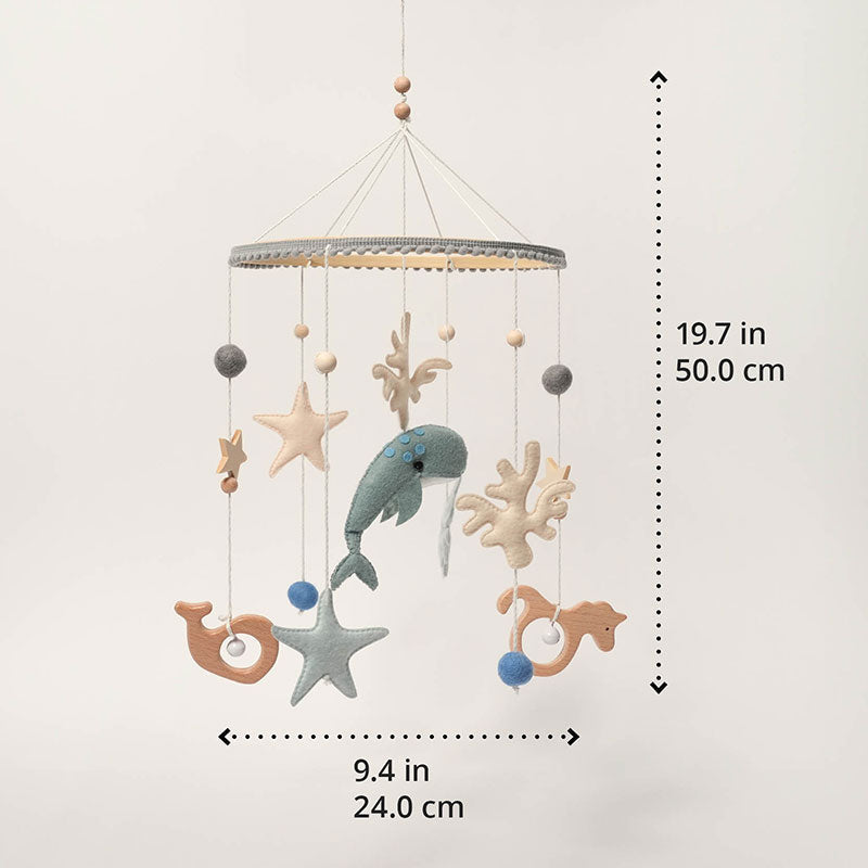 Fidtoy Ocean Baby Crib Mobile for Newborns 0+ Nursery Hanging Decor