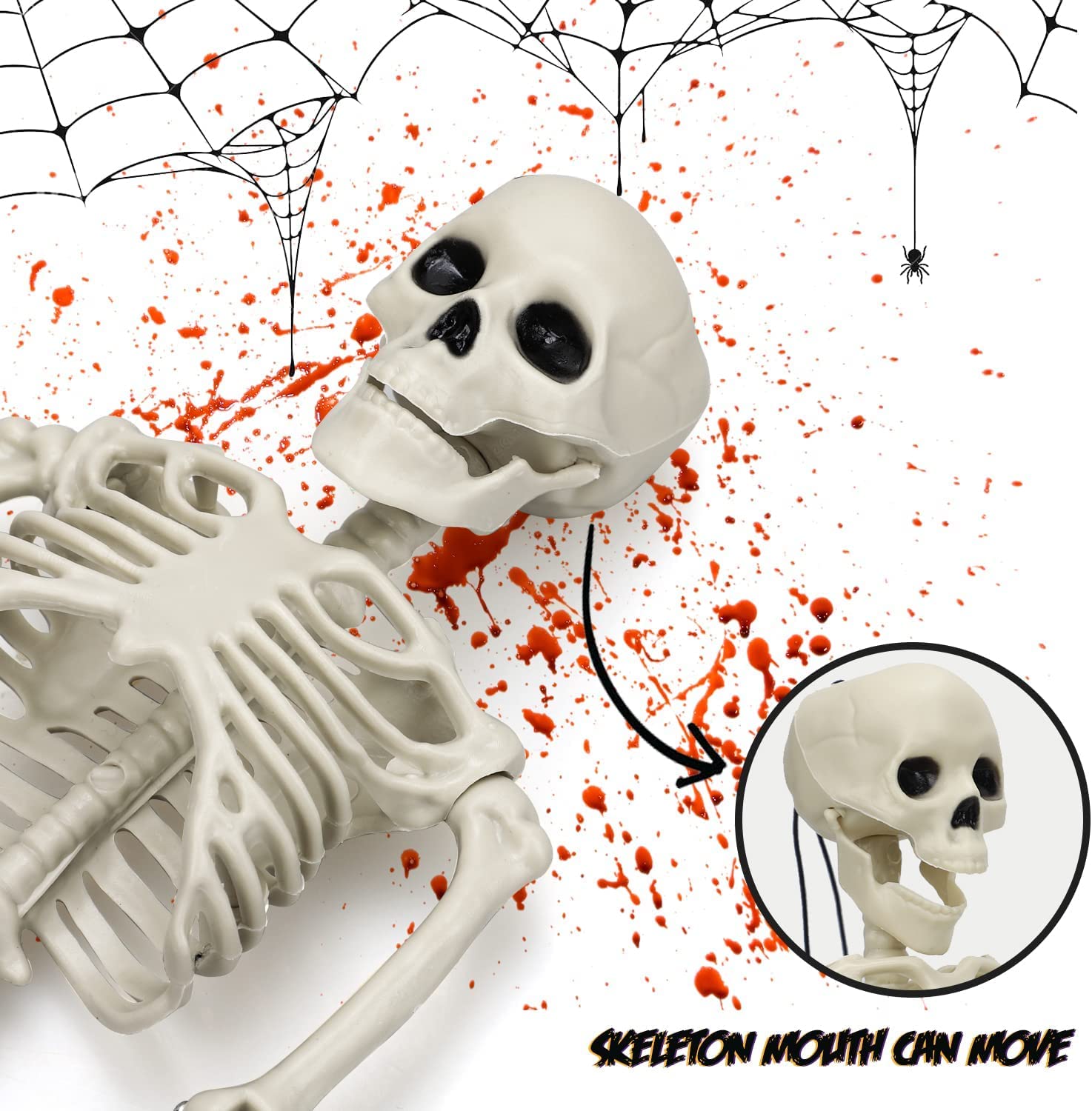 Lot de 2 squelettes articulés Fidtoy pour Halloween