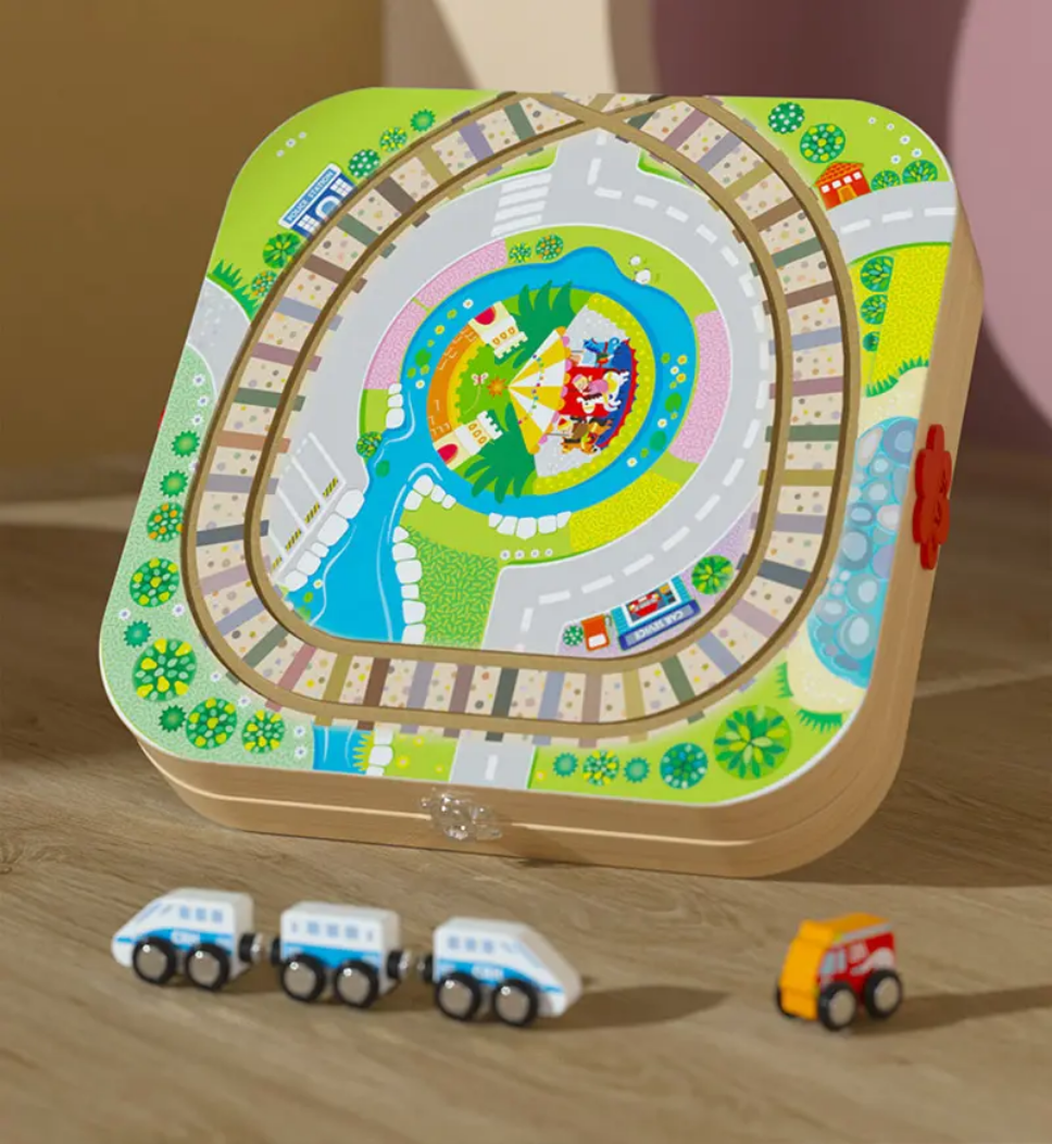 Train Track Montessori Wooden Blocks