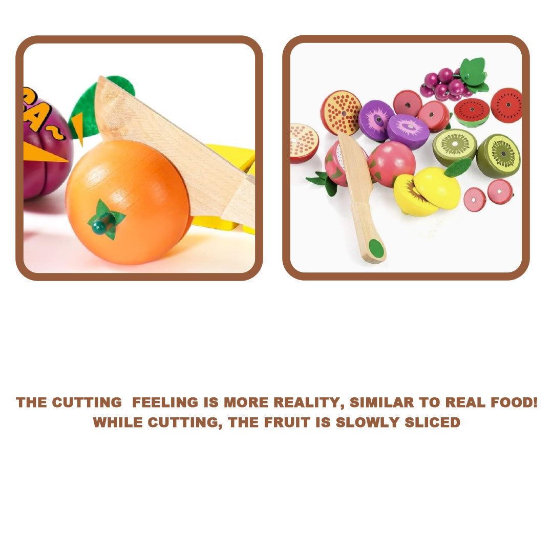 Juego de frutas magnéticas para cortar de 12 piezas