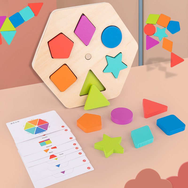 Tablero giratorio de clasificación de colores y formas - Para niños pequeños y preescolares