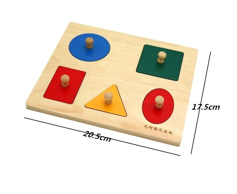 Tablero de clasificación de 5 formas geométricas Montessori mediano