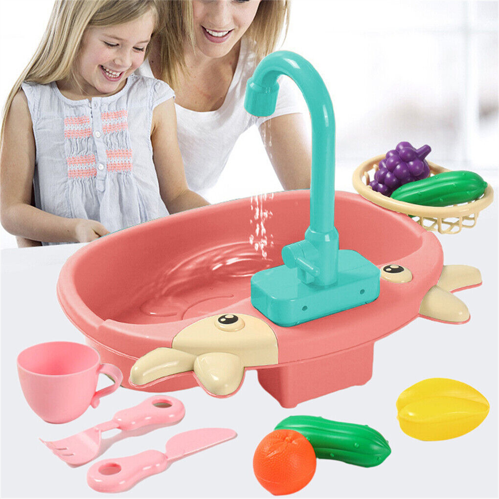 Évier de cuisine Fidtoy pour enfants avec eau courante – Jouet d'imitation pour tout-petits