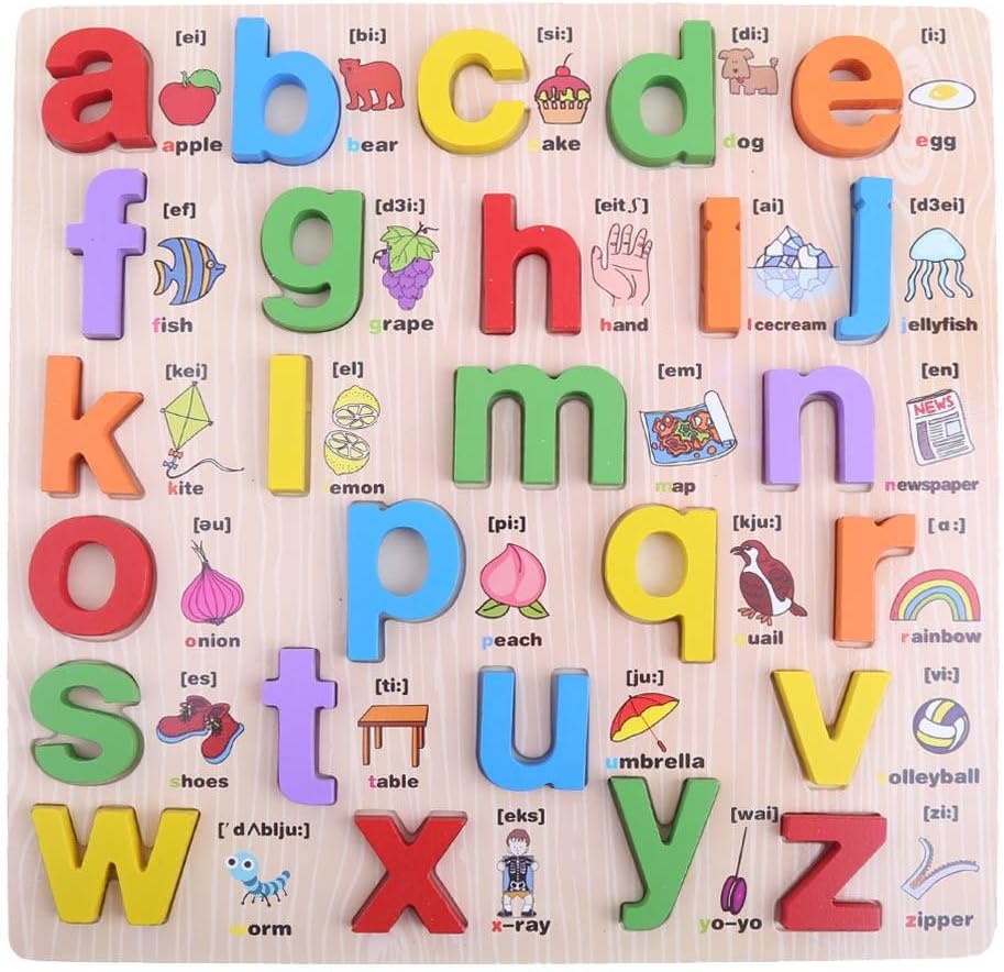 Petite planche abcde – Planche alphabet 3D avec image imprimée